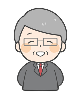 喜ぶ中年男性(スーツ) 男性,スーツ,サラリーマン,笑顔,喜ぶ,嬉しい,上司,中年,ビジネスマンのイラスト素材