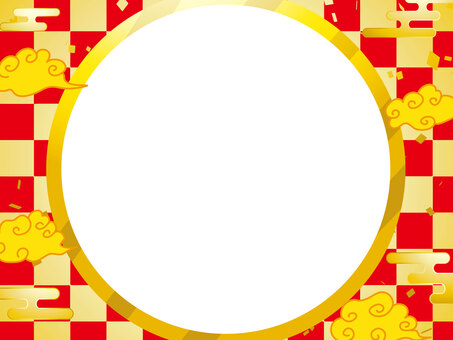 正月和風和柄年賀状 年賀状,和柄,和風,正月,可愛い,美しい,ベクター,紙吹雪,パーティー,お祝いのイラスト素材