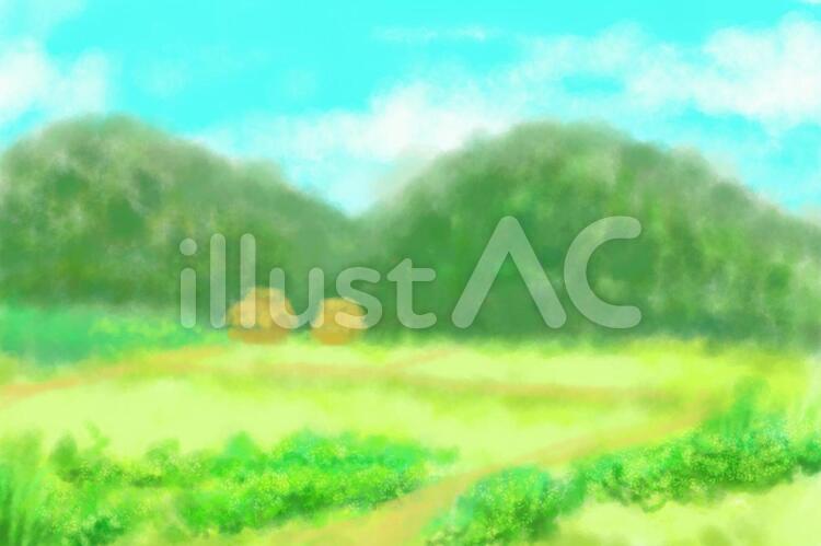 風景 背景,道,山のイラスト素材