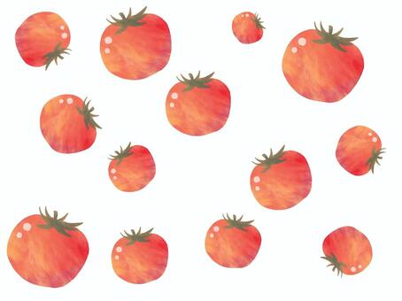 赤いトマトの背景 トマト,tomato,野菜,植物,シンプル,かわいい,手描き,赤,食べ物,背景のイラスト素材