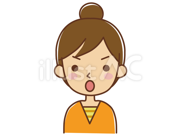 怒っている女性 怒る,イライラ,女性のイラスト素材