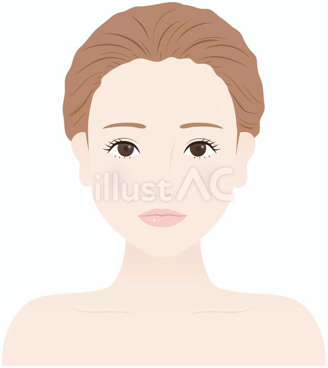 faceB1 女性,人,顔面のイラスト素材