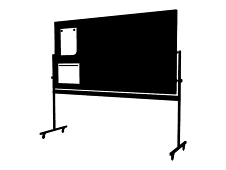 ホワイトボードのシルエット シルエット,ホワイトボード,会議,塾,打ち合わせ,プレゼン,ビジネス,説明,講習のイラスト素材