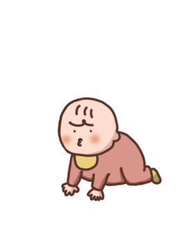 不服を感じる、赤ちゃん 不満,訴え,怒る,赤ちゃん,ずりばいのイラスト素材