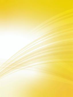 うっすらと空に流れる黄色のウェーブ背景