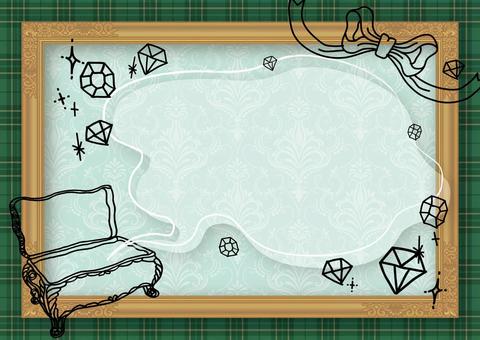 Jewel box picture frame ribbon glitter background sideways, JPG and AI Jewel box picture frame ribbon glitter background sideways, gem, glitter, ribbon, JPG and AI