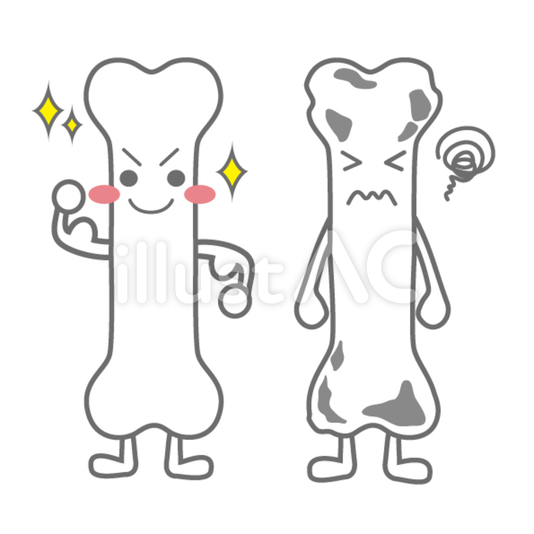 骨 骨,キャラクター,健康のイラスト素材