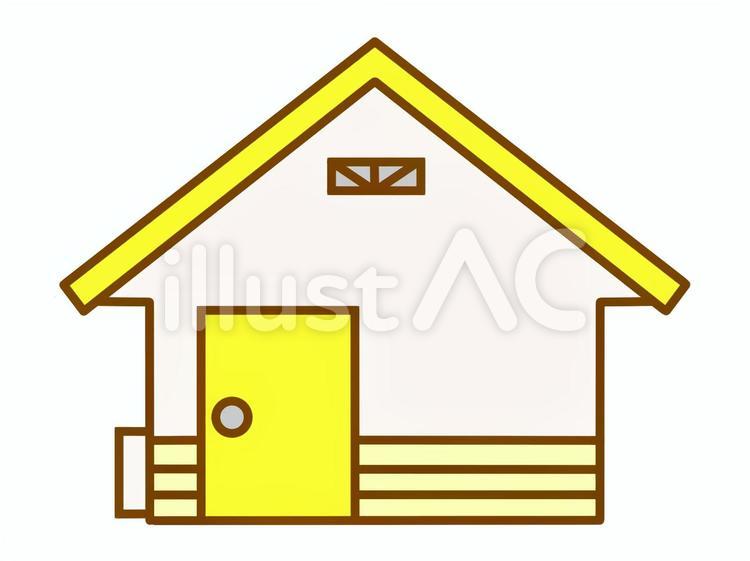 家20180227-1 家,一戸建て,一軒家のイラスト素材