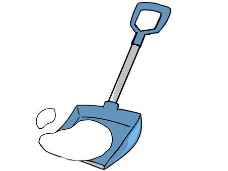 雪かきスコップ 雪かき,スコップ,雪,冬,道具,主線あり,イラスト素材,広告,チラシ,cmのイラスト素材