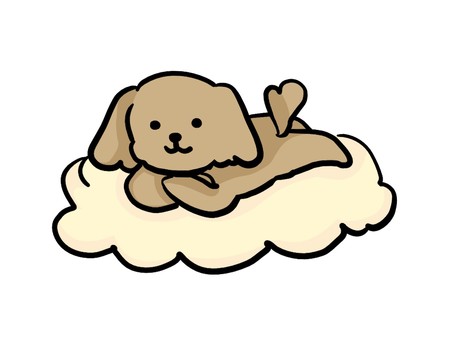 Illustration, dog, cloud, cotton, 