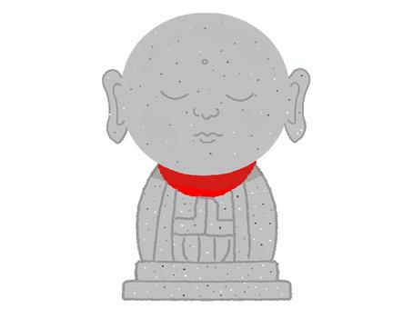 お地蔵さん お地蔵さん,全身,石,可愛い,お知らせ用,宣伝用,pop調,手描き,挿絵,ワンポイントのイラスト素材