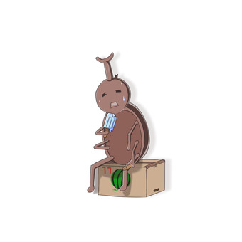カブトムシ カブトムシ,夏,アイス,虫,暑いのイラスト素材
