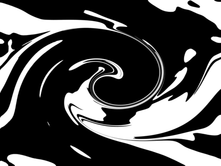 白黒のはっきりした目立つ渦 白黒のはっきりした目立つ渦 渦,うずまき,渦巻,白黒,モノクロ,白,黒,はっきり,くっきり,ハイコントラストのイラスト素材