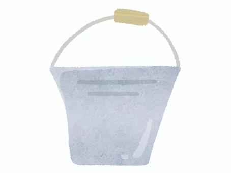 バケツ バケツ バケツ,アルミ,ブリキ,灰色,持ち手,取っ手,掃除道具,汲む,運ぶ,入れ物のイラスト素材