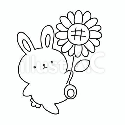 向日葵とうさぎ