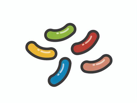 ゼリービーンズ02 ゼリービーンズ02 ゼリービーンズ,お菓子,グミ,スイーツ,食べ物,アイコン,マーク,シンプルのイラスト素材
