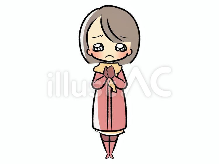 冬服女性-うるうる-全身211123 女性,うるうる,防寒着のイラスト素材