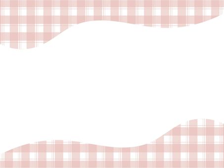 マドラスチェック柄のフレーム マドラスチェック柄のフレーム チェック柄,マドラスチェック,フレーム,上下,背景,壁紙,下地,バックグラウンド,シンプル,パターンのイラスト素材