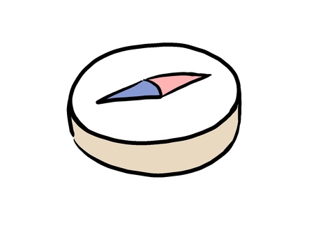 方位磁石 方位磁石,方角,アウトドア,登山,手描き,サバイバル,キャンプ,シンプル,背景透過,休日のイラスト素材