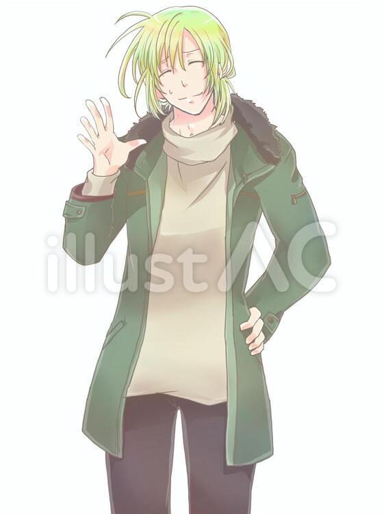 冬服男性立ち絵(その他) 男性,立ち絵,冬服のイラスト素材