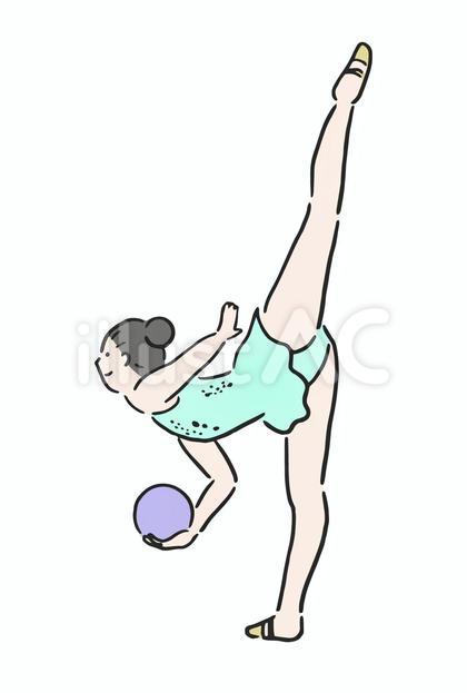 新体操をする女の子(ボール2)