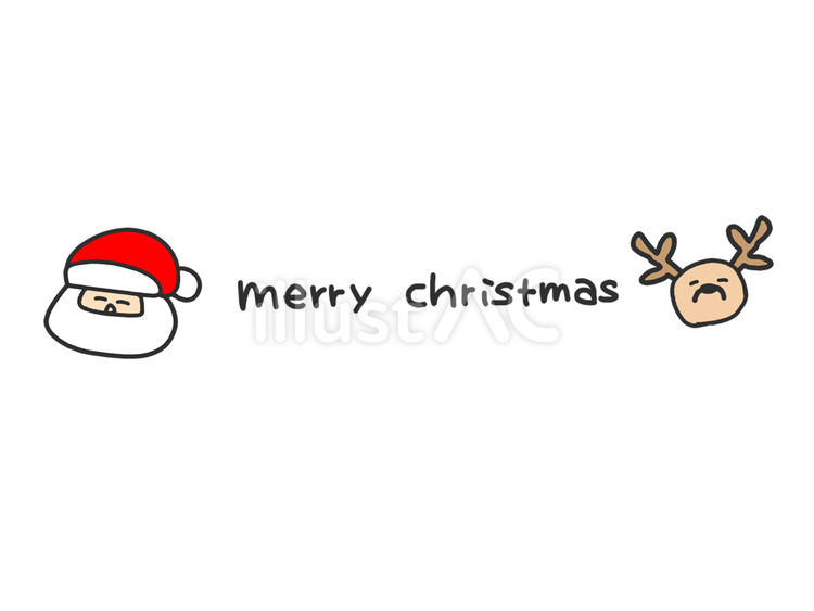 サンタとトナカイ　クリスマス クリスマス,可愛い,サンタクロースのイラスト素材