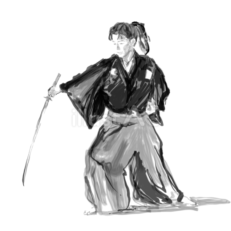 SAMURAI 侍,剣士,刀のイラスト素材