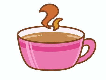 スープカップ(ピンク) スープカップ(ピンク) カップ,コーヒーカップ,ピンク,スープカップ,マグカップ,食器,湯気,煙,温かい,飲み物のイラスト素材