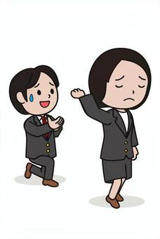 別れを告げる人 別れを告げる人 さよなら,別れ,失恋,見限る,呆れ,未練,dv,謝罪,男性,スーツのイラスト素材