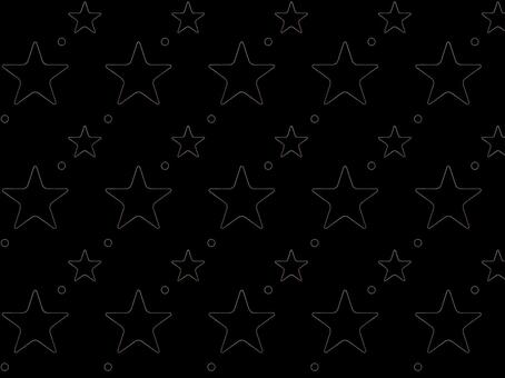 星アウトライン黒背景パターン 星,スター,黒,背景,パターン,柄,模様,アウトライン,ランダム,シンプルのイラスト素材