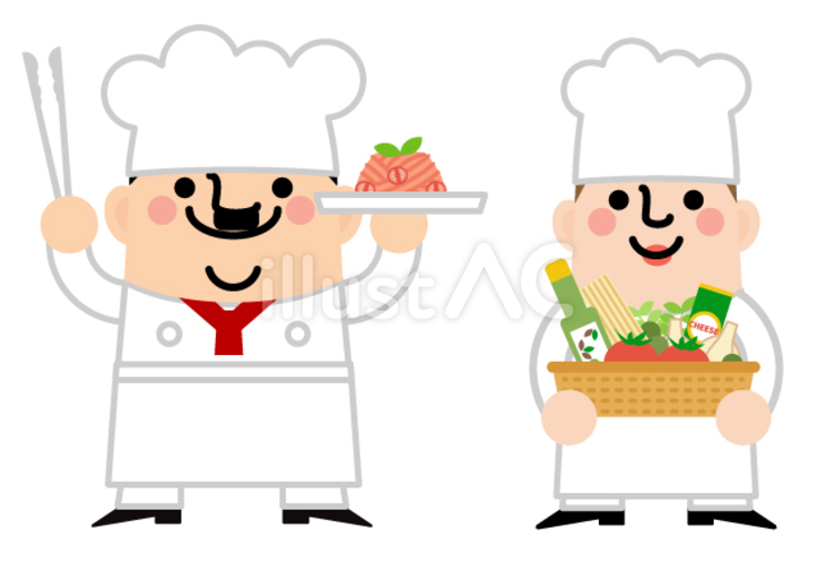 イタリアンシェフ イタリアン,シェフ,料理人のイラスト素材