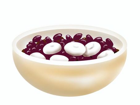 小豆と白玉のいとこ煮 いとこ煮,あずき,白玉,だんご,和菓子,ぜんざい,甘味,食べ物のイラスト素材