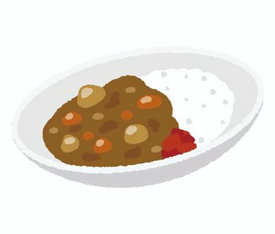 カレーライス カレーライス カレー,カレーライス,レストラン,人参,福神漬け,玉ねぎ,にんじん,ジャガイモ,じゃがいも,カリーのイラスト素材