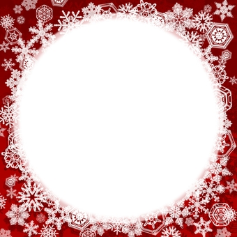 雪の結晶のアイコンリング・赤