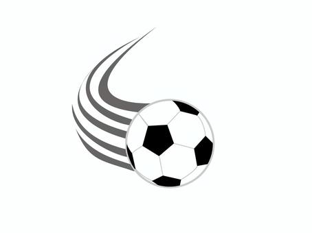 躍動するサッカーボール サッカーボール,ボール,躍動,シュート,蹴球,挿絵,カットイラスト,ワンポイント,シンプル,透過のイラスト素材