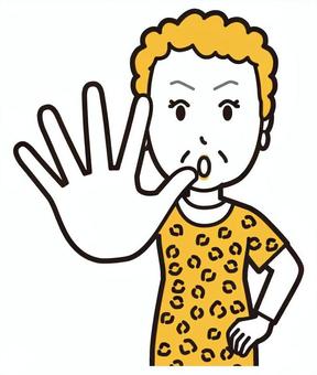  大阪のおばちゃん(黄)-007-バスト