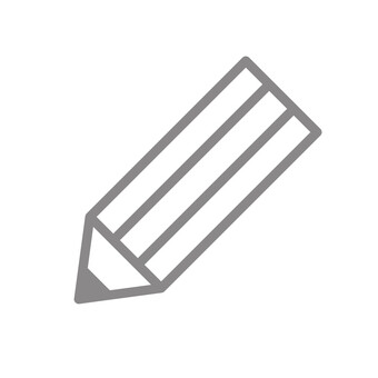 鉛筆マーク（枠 ・グレー） 鉛筆,アイコン,編集,入力,グレー,シンプル,線画,枠,イラスト,uiデザインのイラスト素材