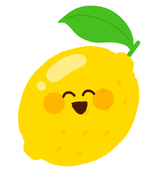 顔つきレモン レモン,顔,笑顔,果物,フルーツ,黄色のイラスト素材