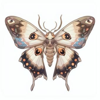 Illustration, moth, creatures, simple, 