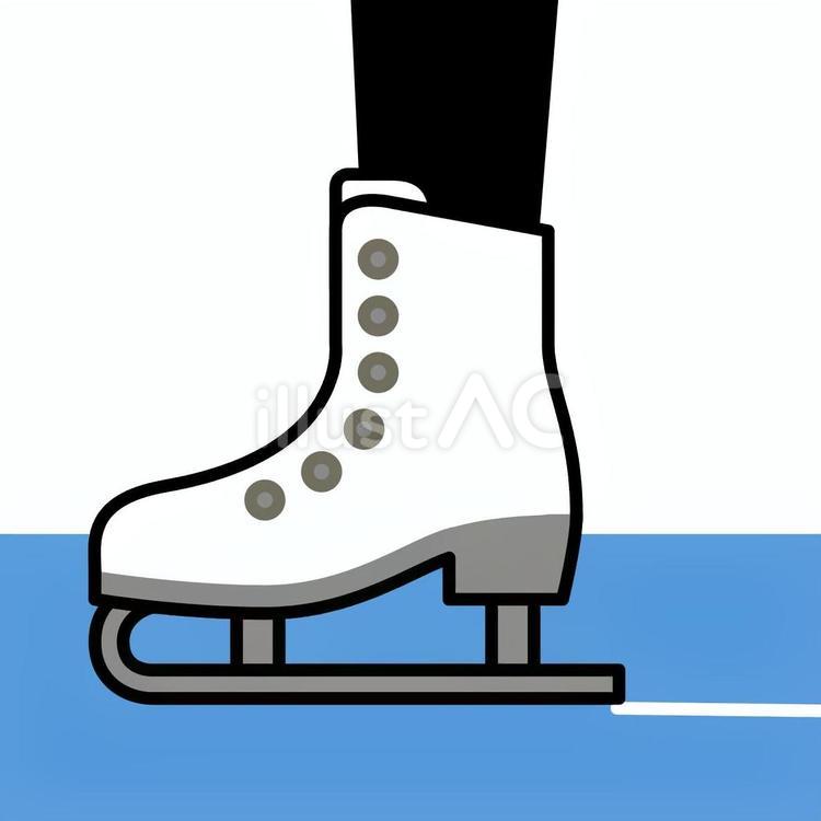 スケートをする スケート,氷上,滑るのイラスト素材