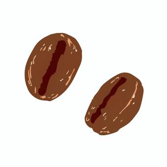 コーヒー豆 コーヒー,豆,珈琲,おしゃれ,かわいい,手描き,癒し,ほっこり,ワンポイント,挿絵のイラスト素材