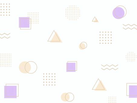 パステルなメンフィス背景 オレンジ 紫 背景,メンフィス,パステル,くすみカラー,オレンジ,紫,ブラウン,北欧,幾何学,やわらかいのイラスト素材
