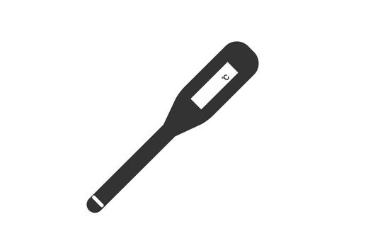 黒い体温計アイコン