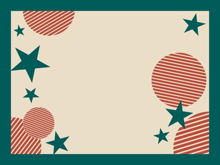 星と丸レトロポップな背景