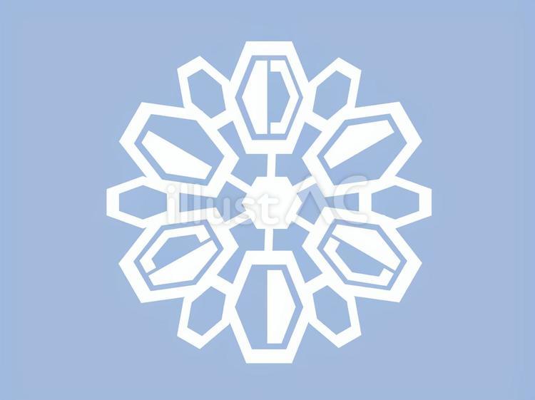 雪の結晶（十二花） 雪の結晶,十二花,雪のイラスト素材
