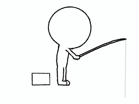 釣り シルエット,釣り,釣り竿,のんびり,ゆっくり,pop調,手描き,お知らせ用,宣伝用,挿絵のイラスト素材