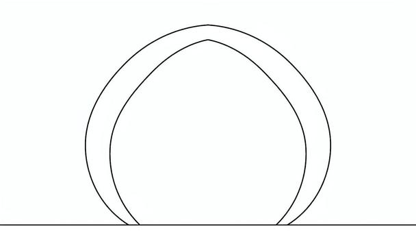 扉(線画)1_5 扉,線画,開く,入口,出口,シンプルのイラスト素材