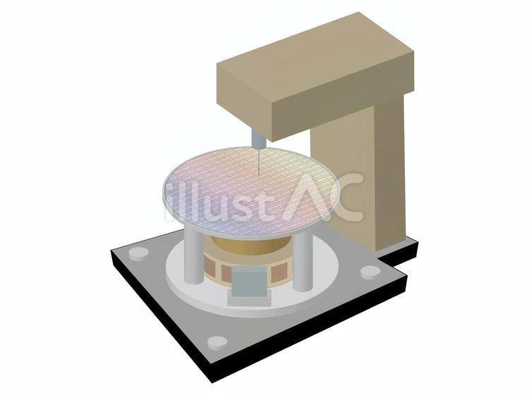 半導体製造装置と製造中の半導体 半導体,製造,装置のイラスト素材