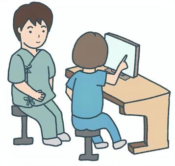 健診（男性） 健康,健診,予防,内科,元気,早期,病院,受診,検査のイラスト素材