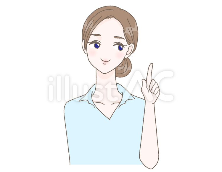 指差しポーズの女性 女性,人物,ポイントのイラスト素材